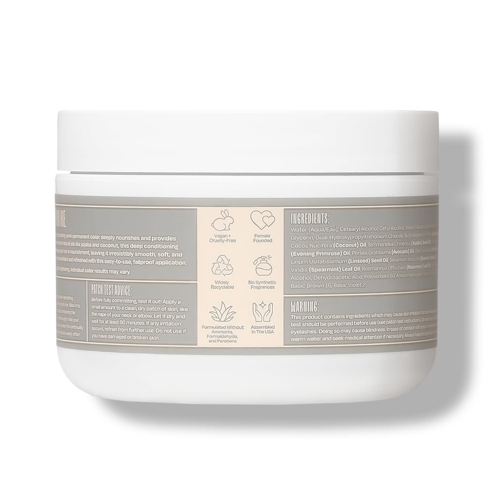 Overtone Serene Silver color-depositing mask in bowl during treatment.