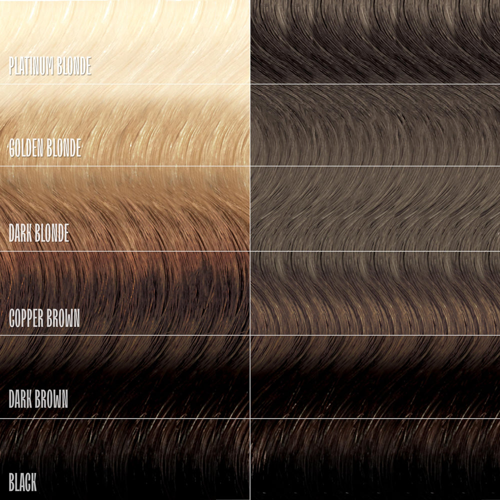 Before and after look using oVertone Stormy Sterling for color transformation.