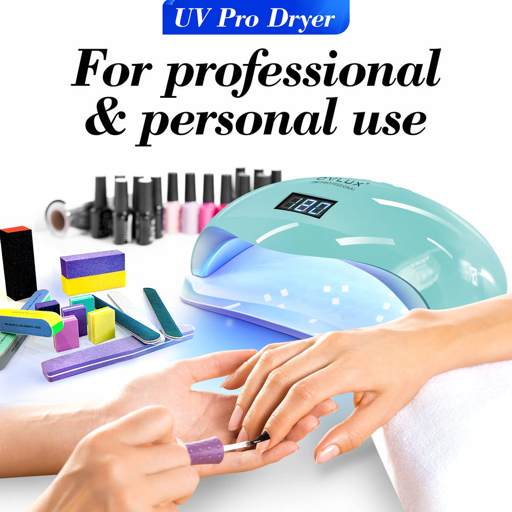 OVLux nail lamp hands inside image showing spacious chamber for manicures or pedicures.