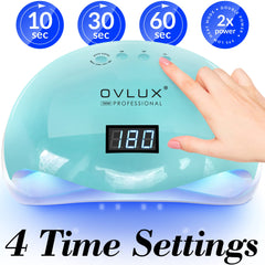 OVLux 180W nail lamp LCD display provides clear timer for precise curing sessions.