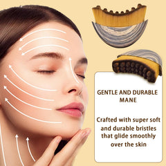 OVQ lymphatic drainage massager face with ultra-soft bristles for gentle skincare.