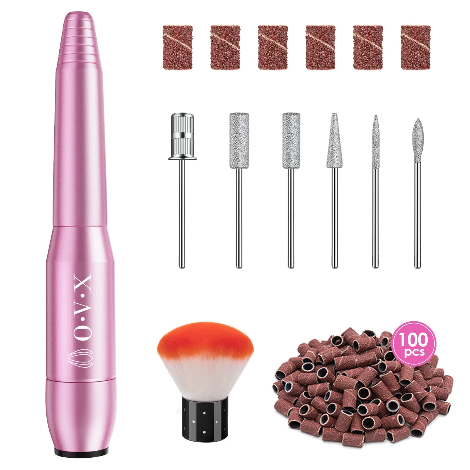 OVX lima electrica portatil para manicura en casa, precision en cada pasada