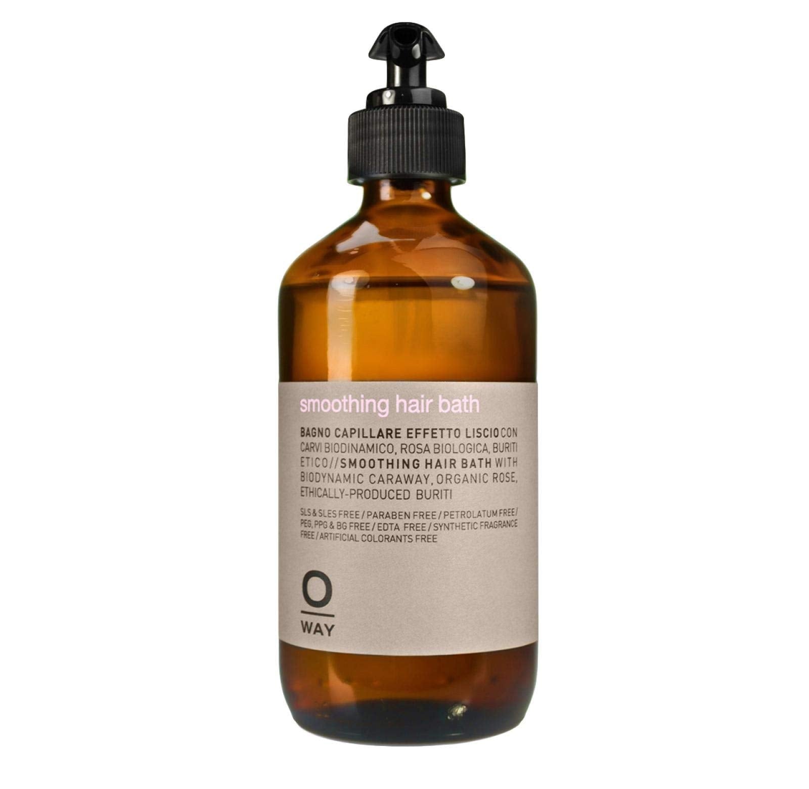 OWAY smoothing hair bath shampoo 8oz bottle for frizz-prone hair cleansing
