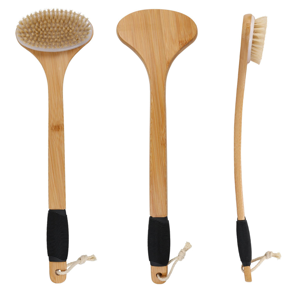 OWIIZI stiff-bristles close-up shows firm exfoliation and hygienic brushing.