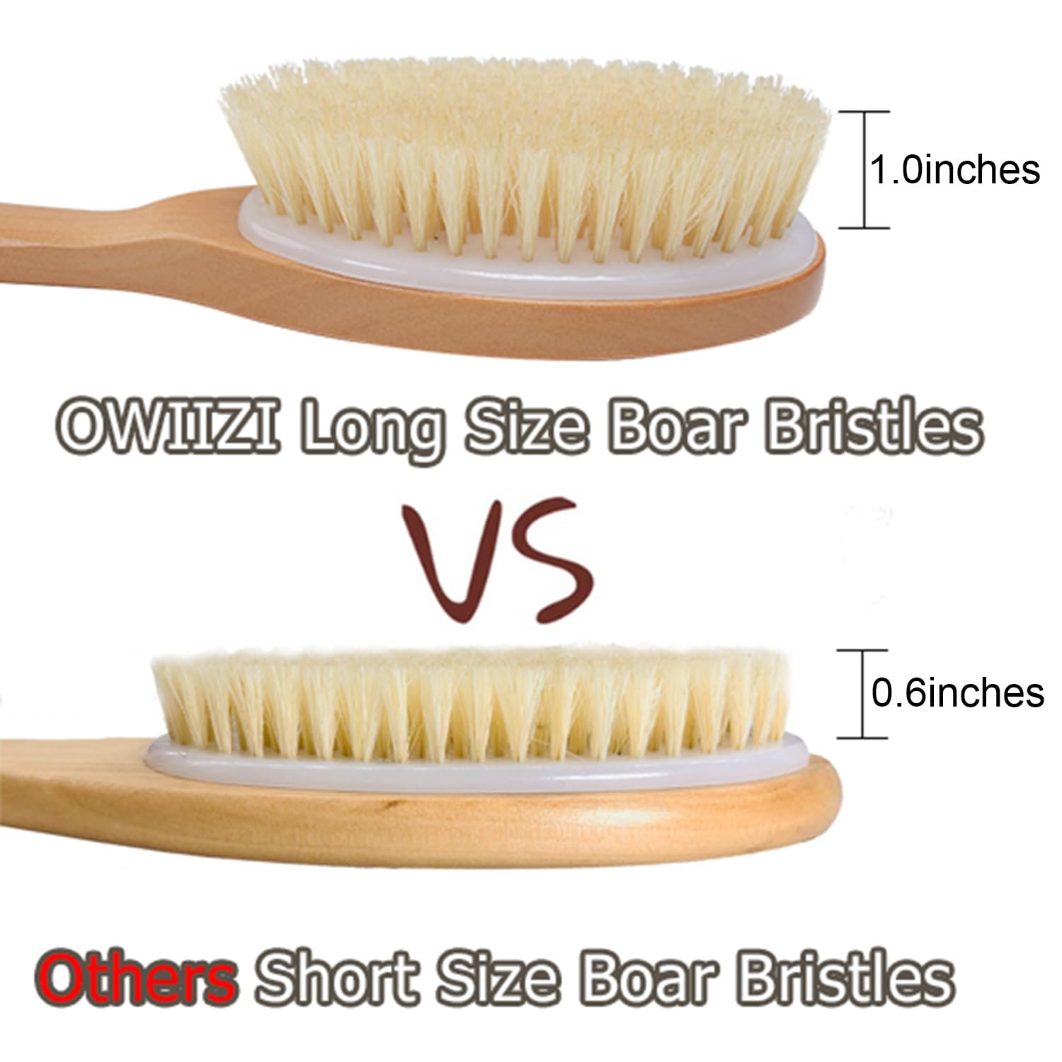 OWIIZI bath brush sterilized soft bristles provide gentle exfoliation.