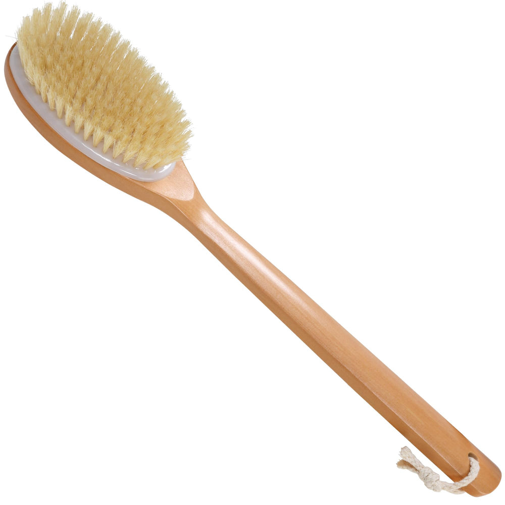 OWIIZI bath brush supports wet or dry use for flexibility.