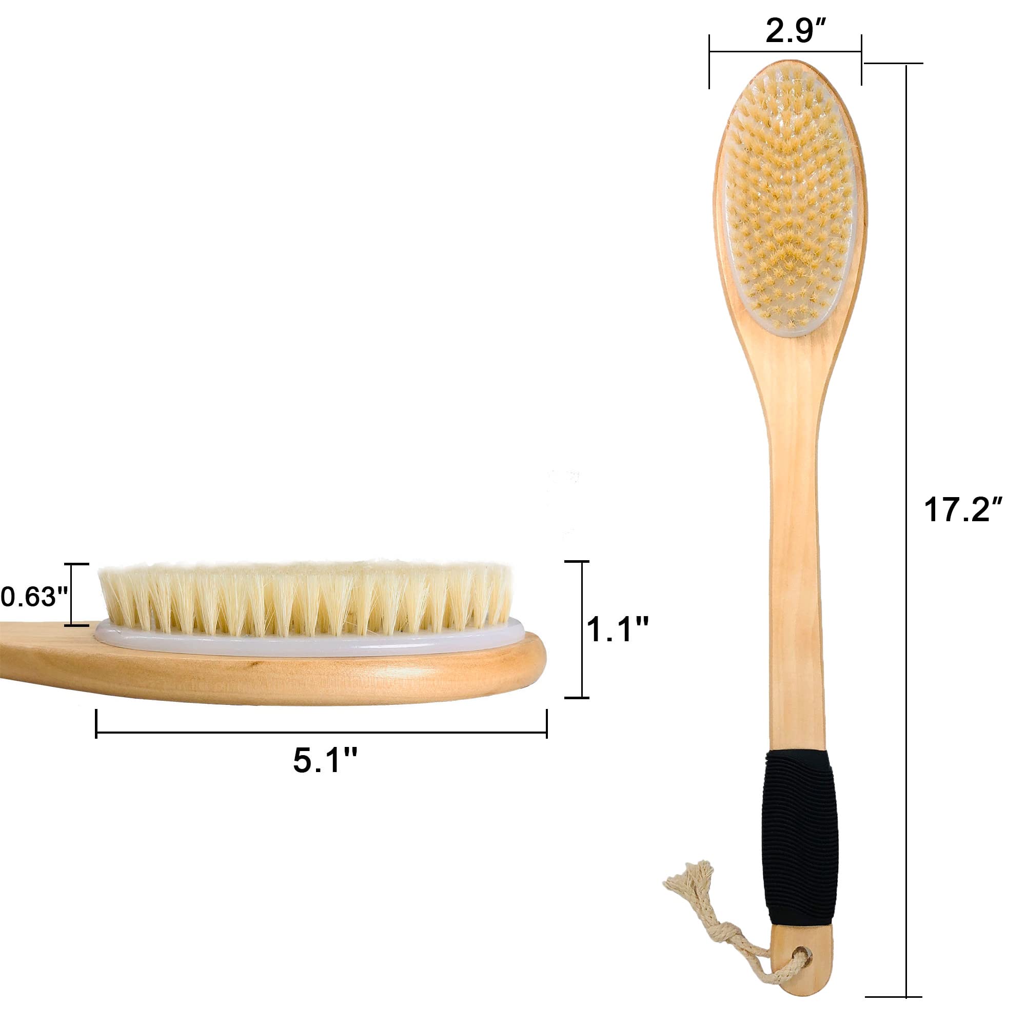 OWIIZI bath brush wet or dry use flexibility for different showers