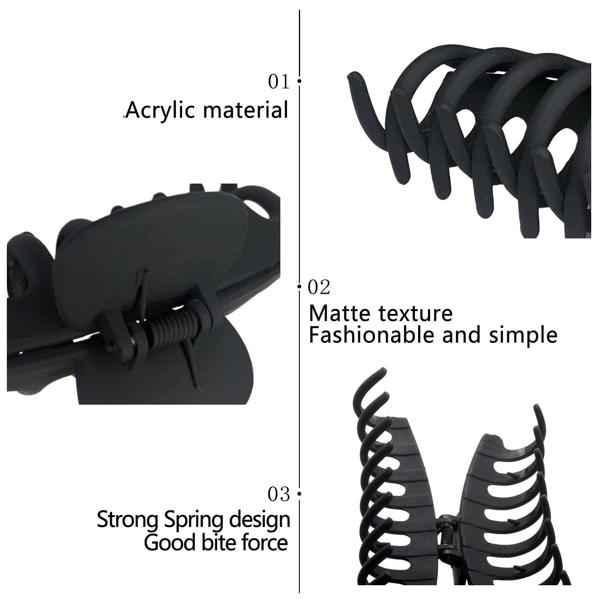 OWIIZI Large Claw Clips highlights easy-to-use design for quick styling.