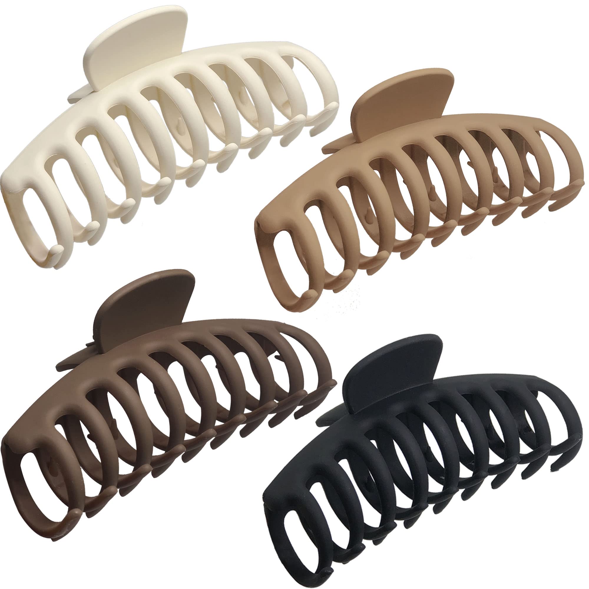 OWIIZI Large Claw Clips close-up shows matte texture for comfortable wear.