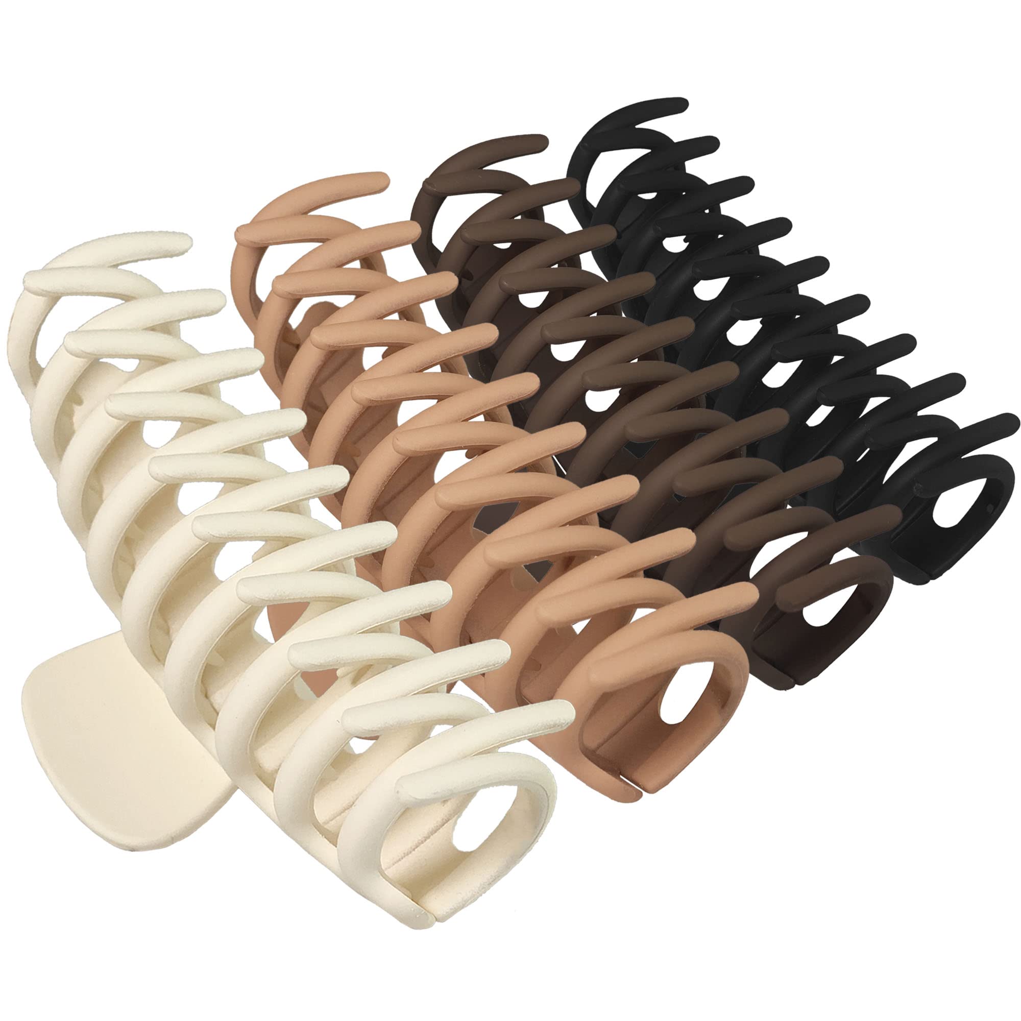 OWIIZI Large Claw Clips package view with matte finish and secure non-slip grip for thick hair.