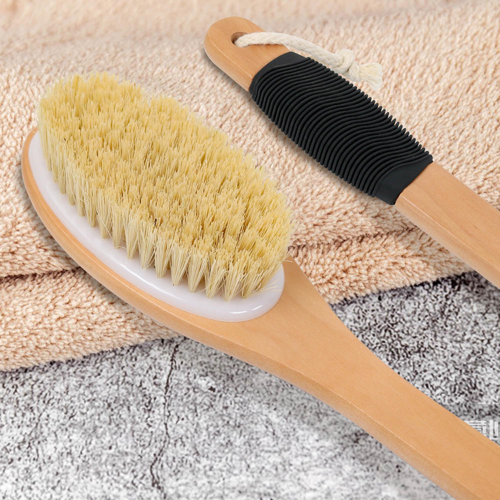 OWIIZI bath-brush-care-cleaning hangs to dry after use for long-lasting performance.