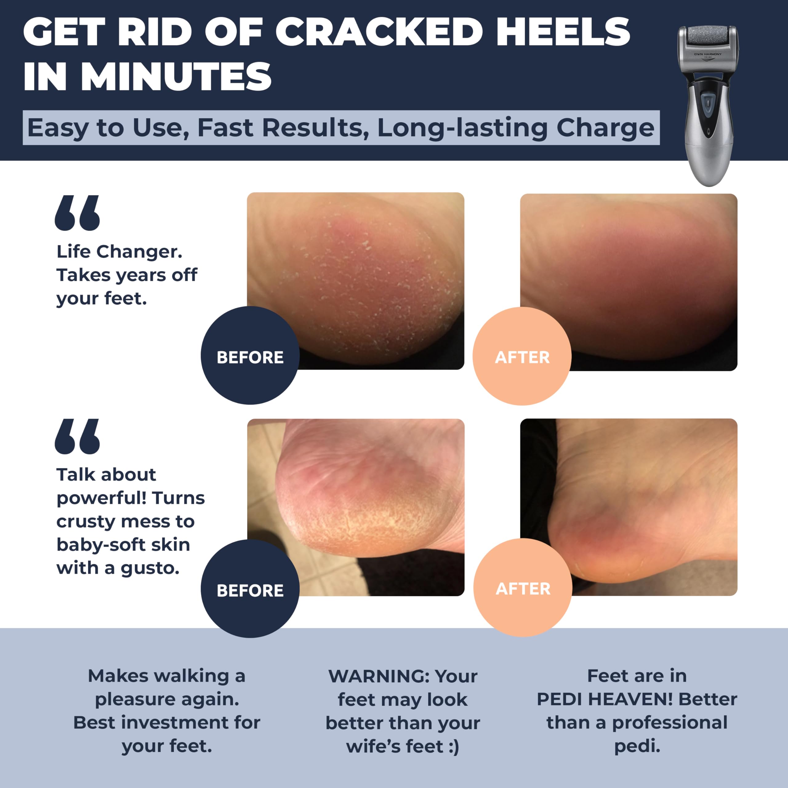 Own Harmony CR900 charging via USB for cordless foot care