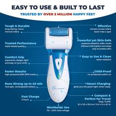 Own Harmony rechargeable motor inside for cordless pedicure sessions.