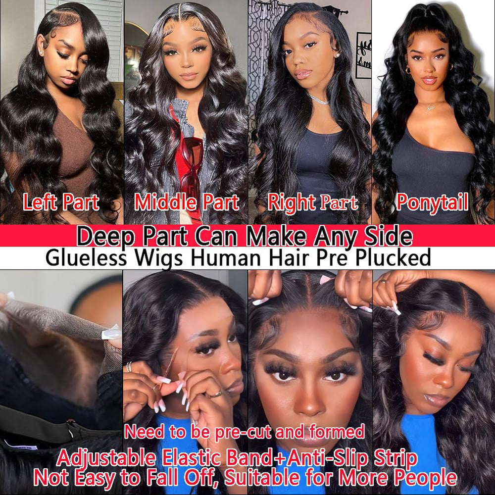 OWNROSE 200-density body wave wig appears full, plush, and easy to style.