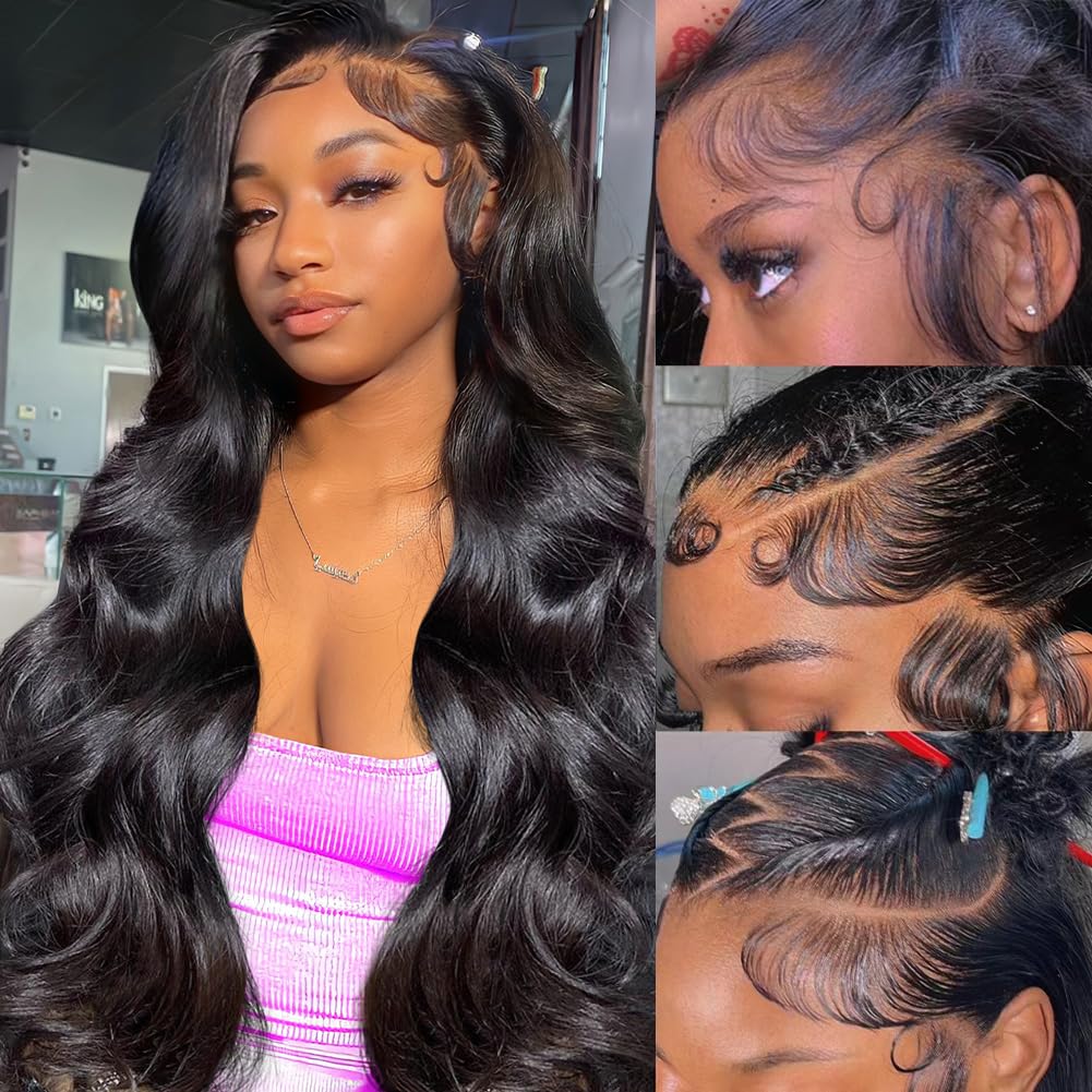 OWNROSE 30-inch lace-front wig with body wave and invisible hairline for comfortable daily wear.