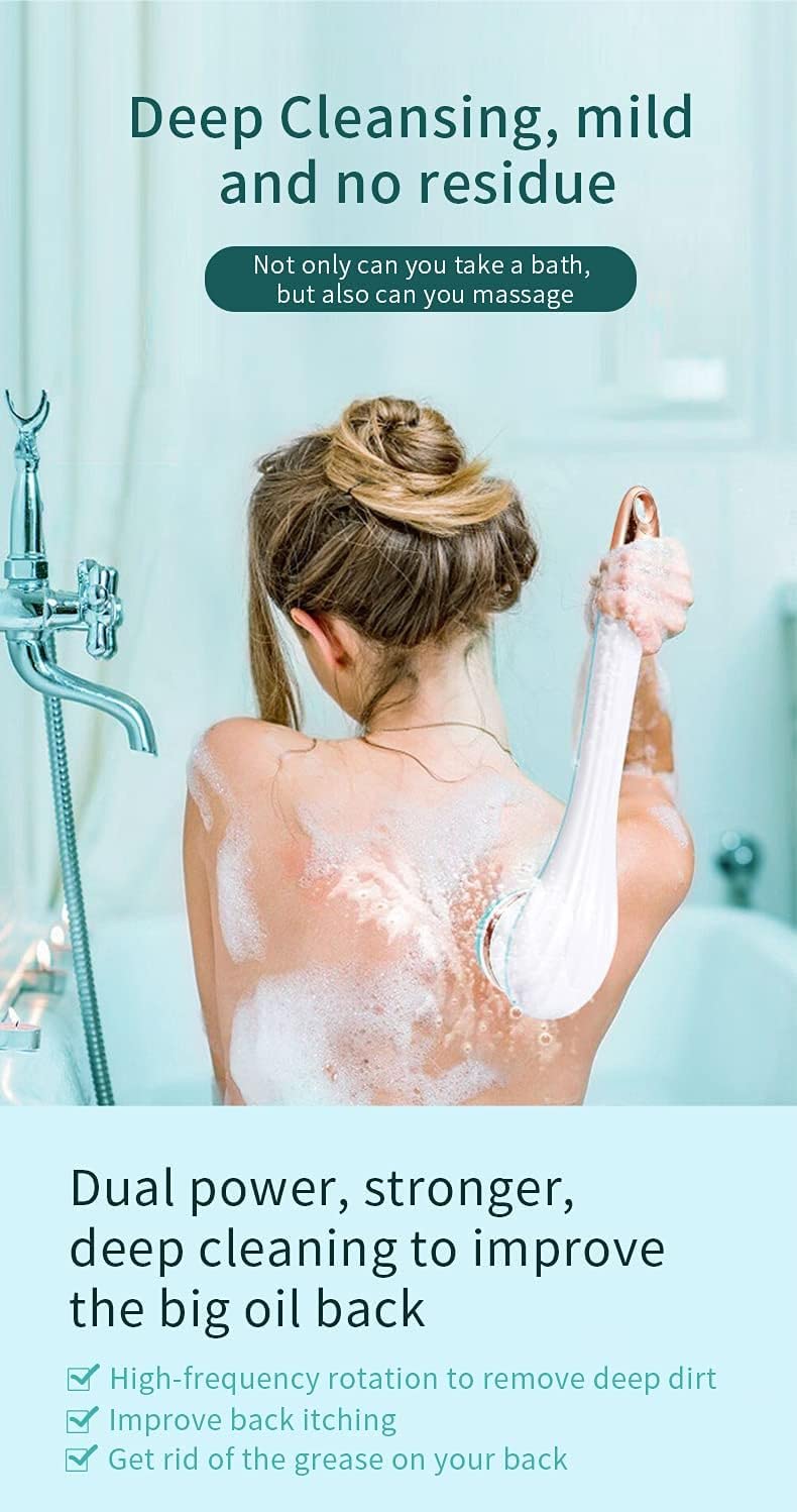 Oxlaw silicone massage head provides soothing cleansing and exfoliation