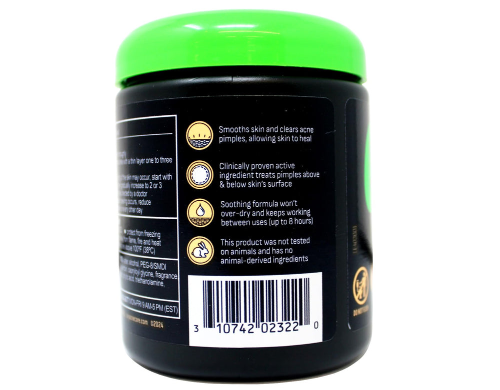 Oxy pack beside a ruler showing size and quantity convenience benefit