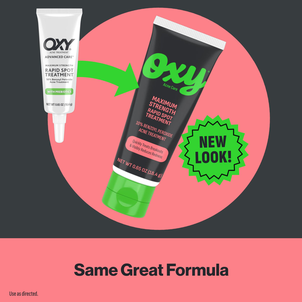 Oxy used on back area illustrating body acne spot treatment benefit