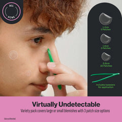 Oxy patches on back showing secure adhesion for body blemishes
