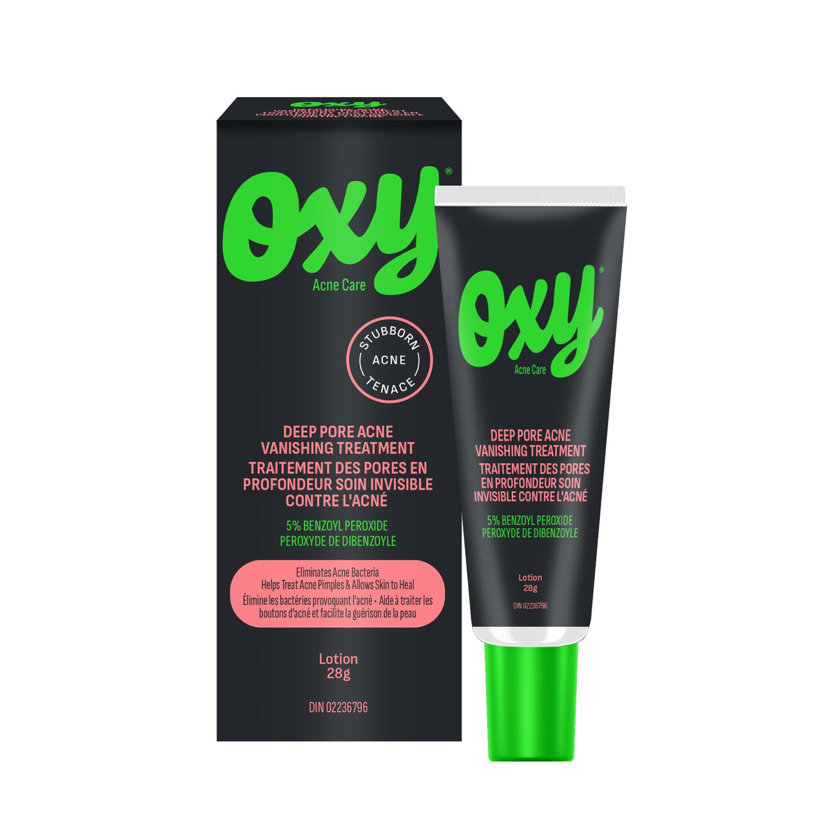 Oxy front packaging 25ml showing compact spot treatment and brand clarity