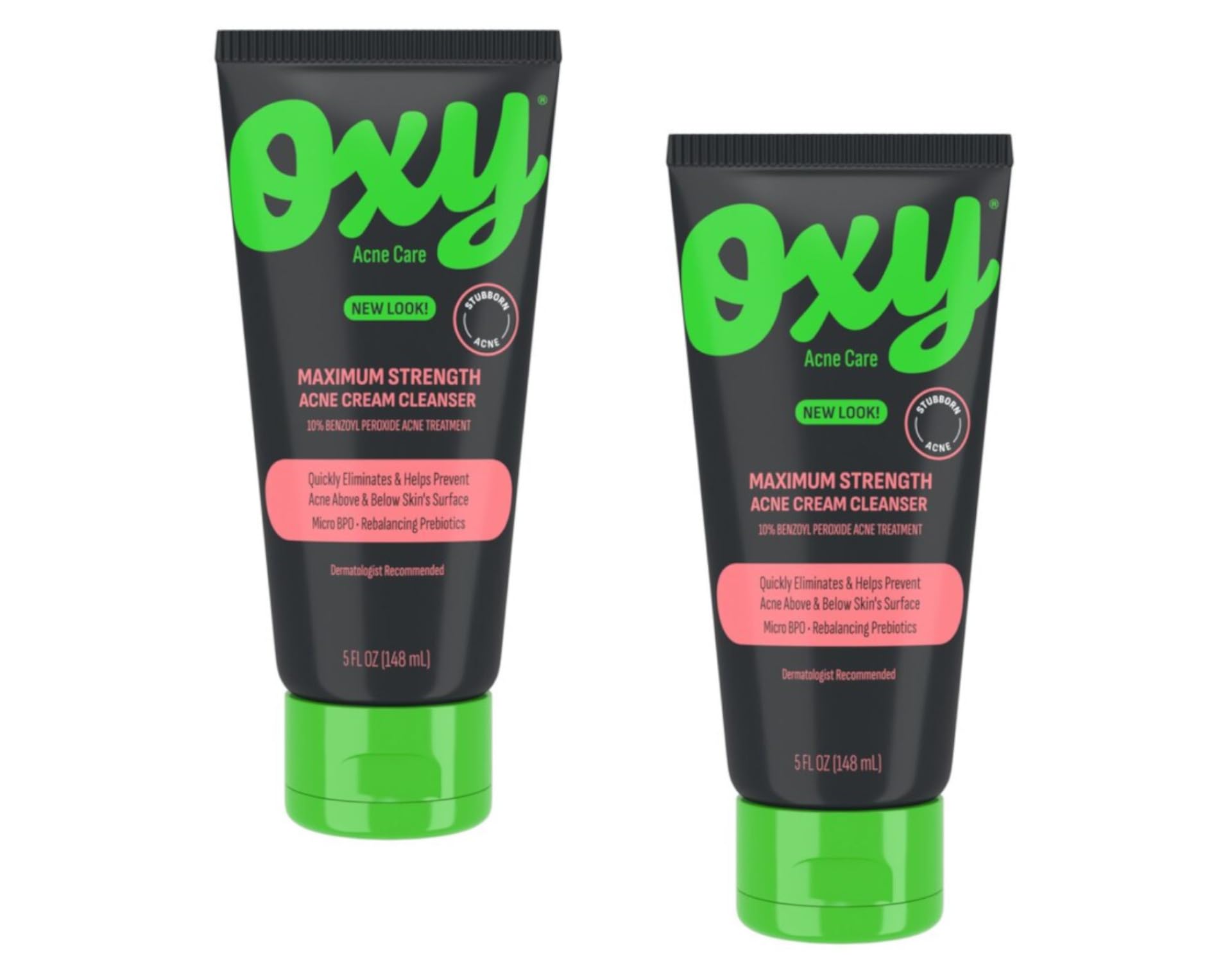 OXY Maximum Action Face Wash bottle front—high-strength acne care in sleek packaging.