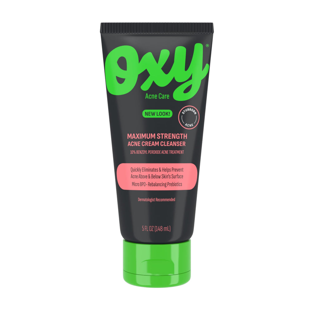 Oxy front packaging showing product and clear acne-focused benefit