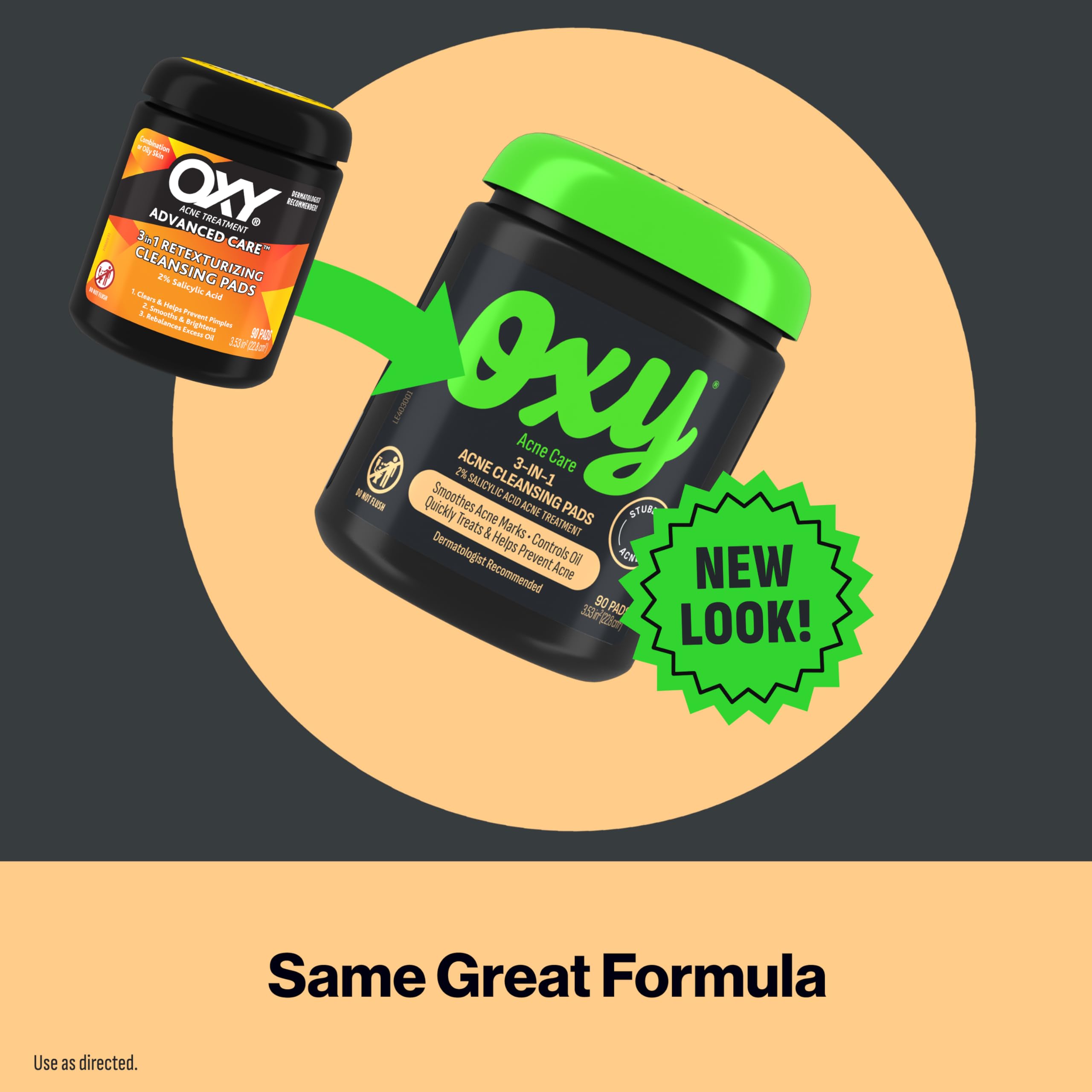 Oxy open pack with pads visible showing travel-ready convenience