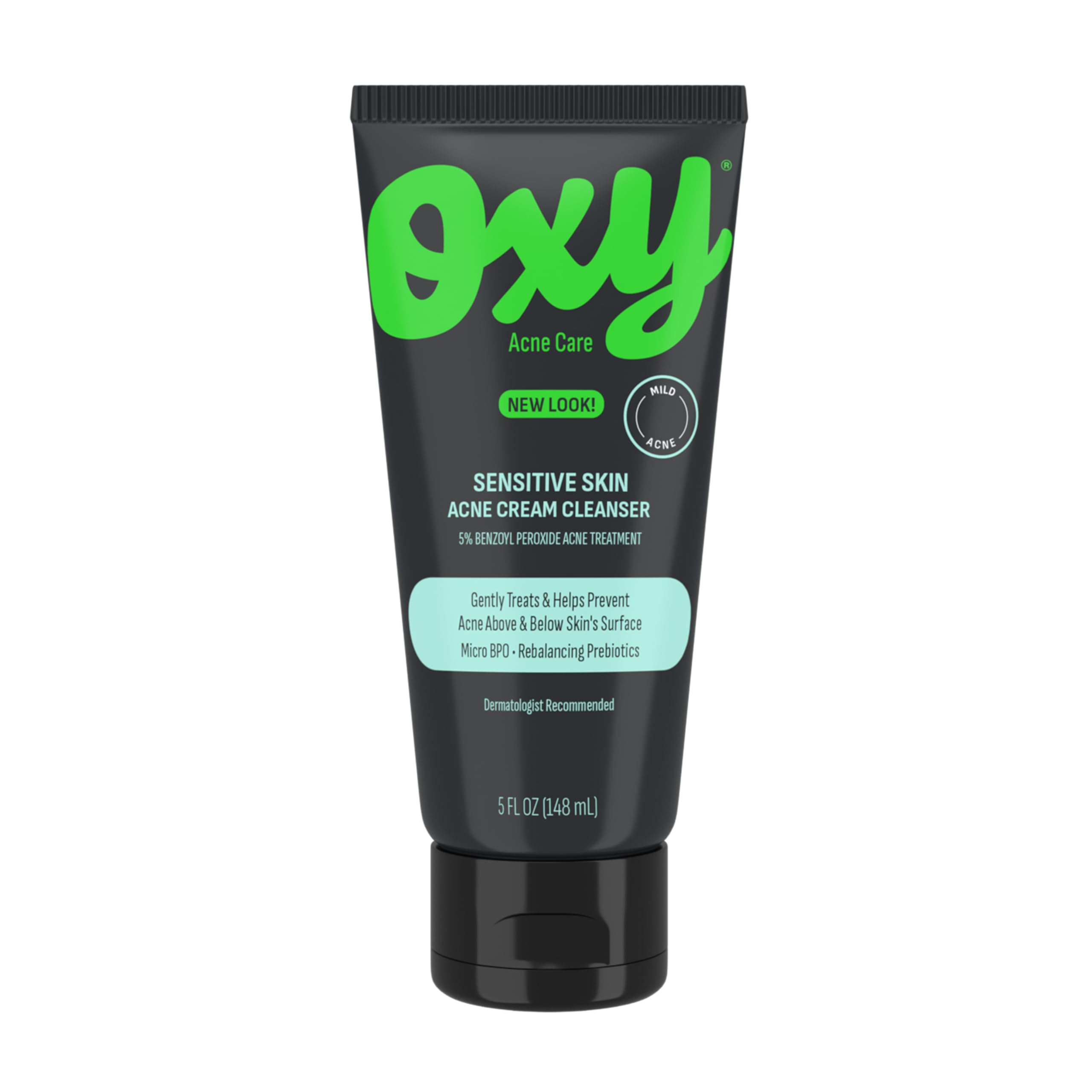 Oxy front packaging showing product benefits and travel-ready design
