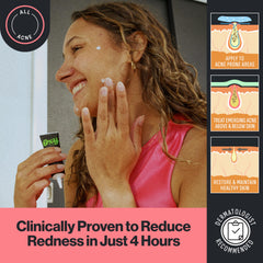 Oxy next to keys showing pocket-ready size for on-the-go acne care