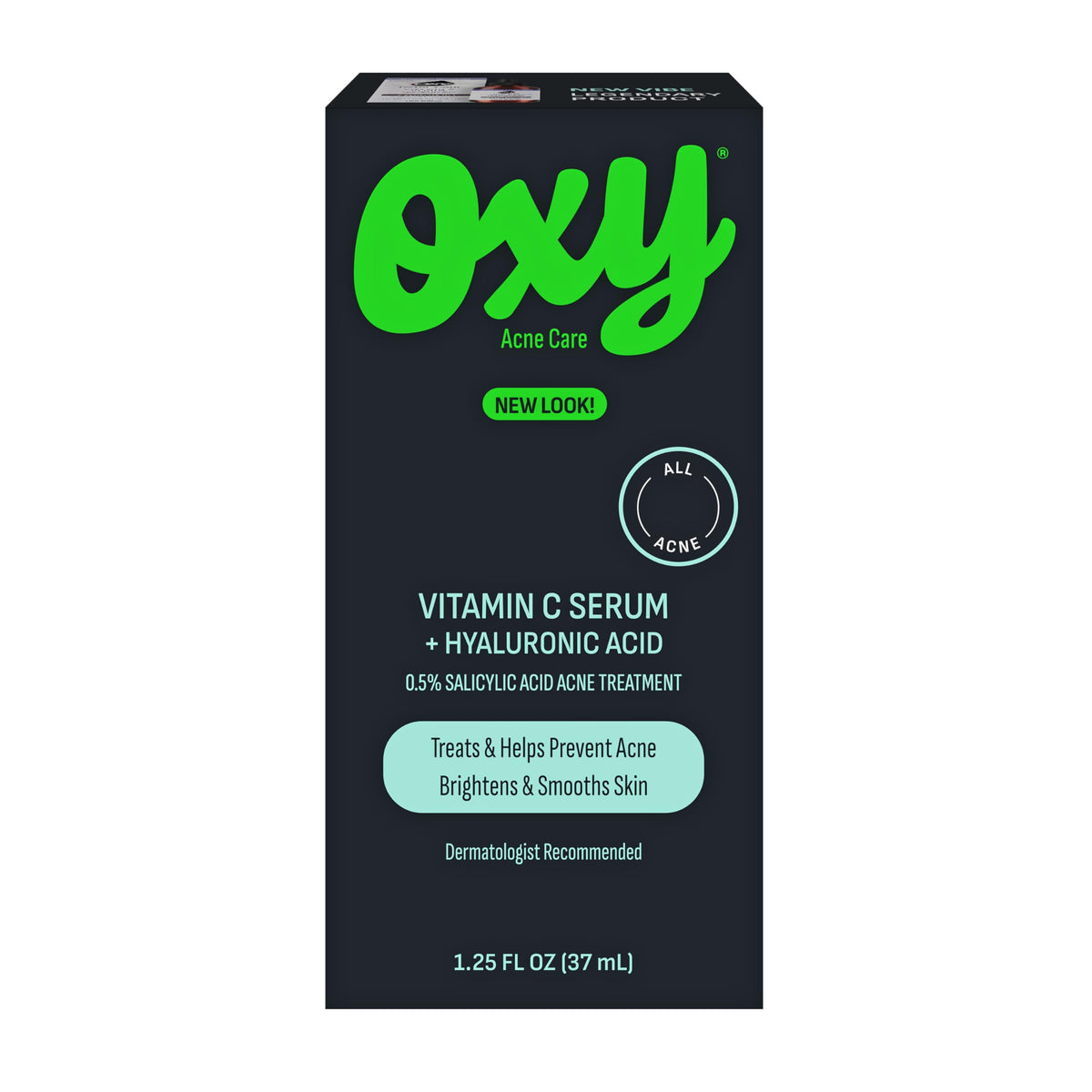 Oxy Vitamin C Serum bottle with pump for easy application and brightening skin.