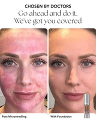 Oxygenetix Oxygenating Foundation Pearl demonstrates buildable coverage for a flawless look.