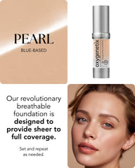 Oxygenetix Oxygenating Foundation Pearl on skin with a smooth satin-like finish.