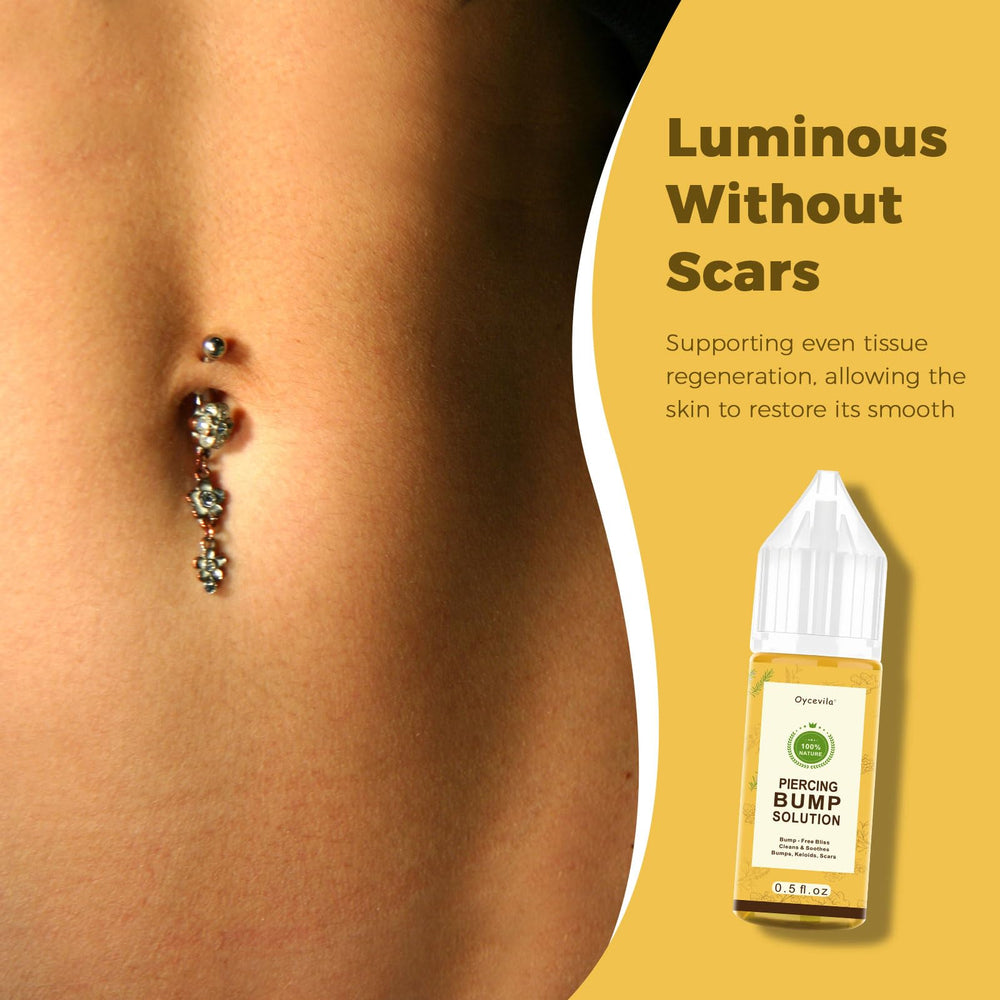 Nose piercing cleaner application with Oycevila shows gentle, fragrance-free care.