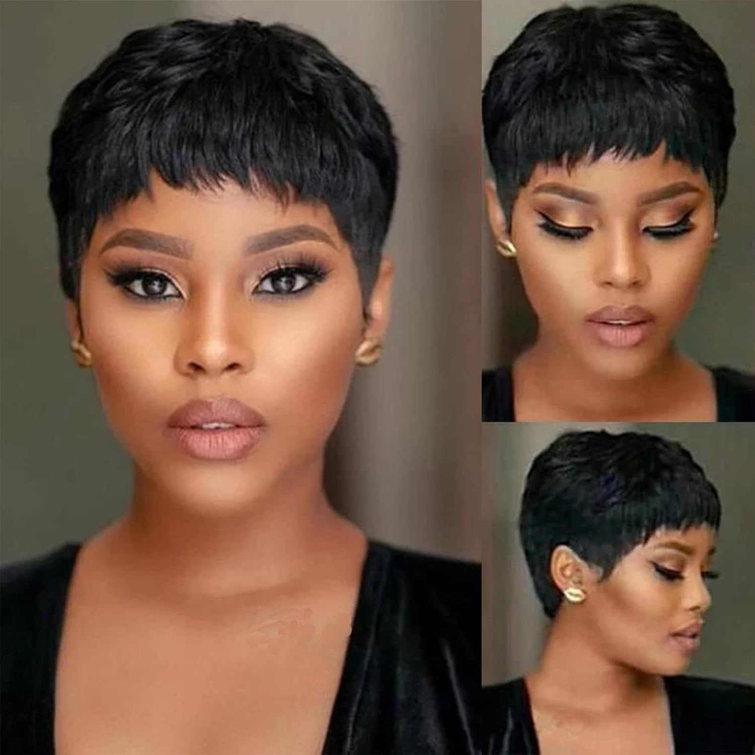 OYM HAIR short pixie-cut wig in human hair for natural daily wear.