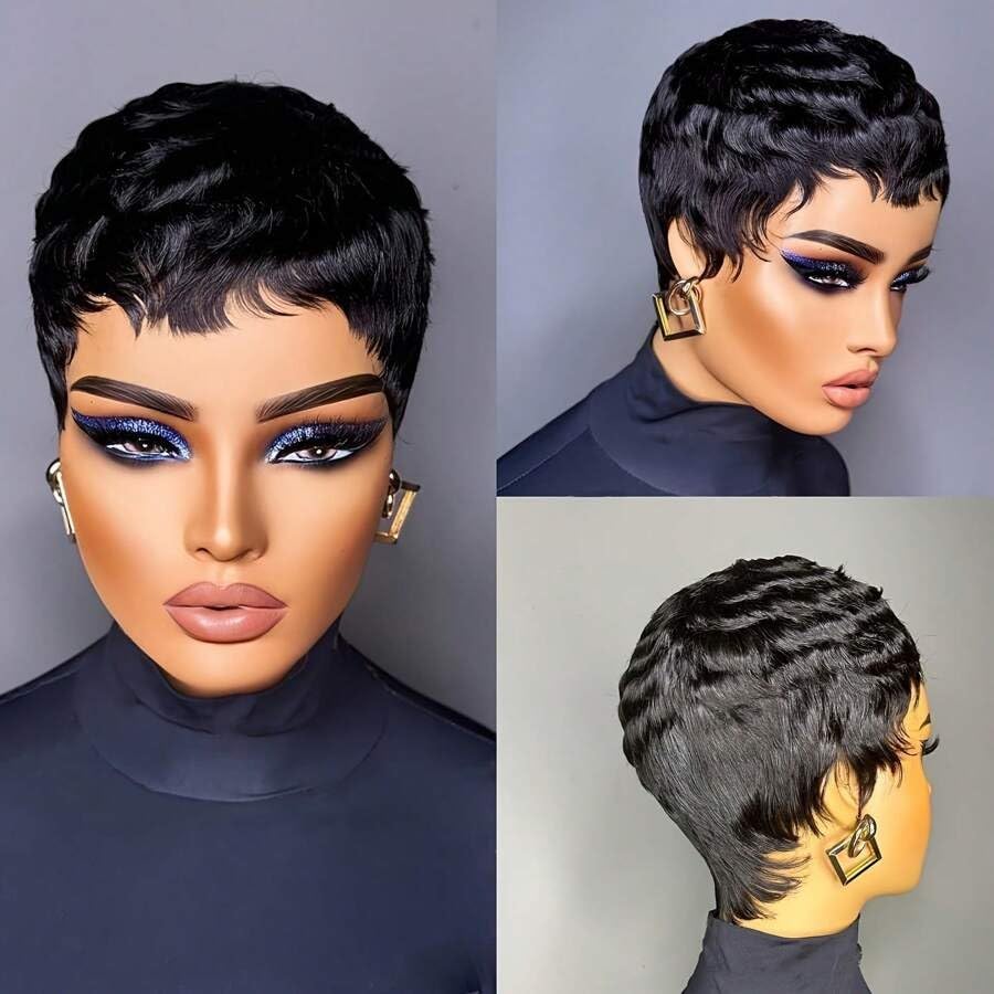 OYM HAIR textured-cut wig provides realistic volume and movement.