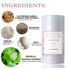 Oyshriola Centella Clay Mask Stick on skin showing soothing hydration and balanced moisture.