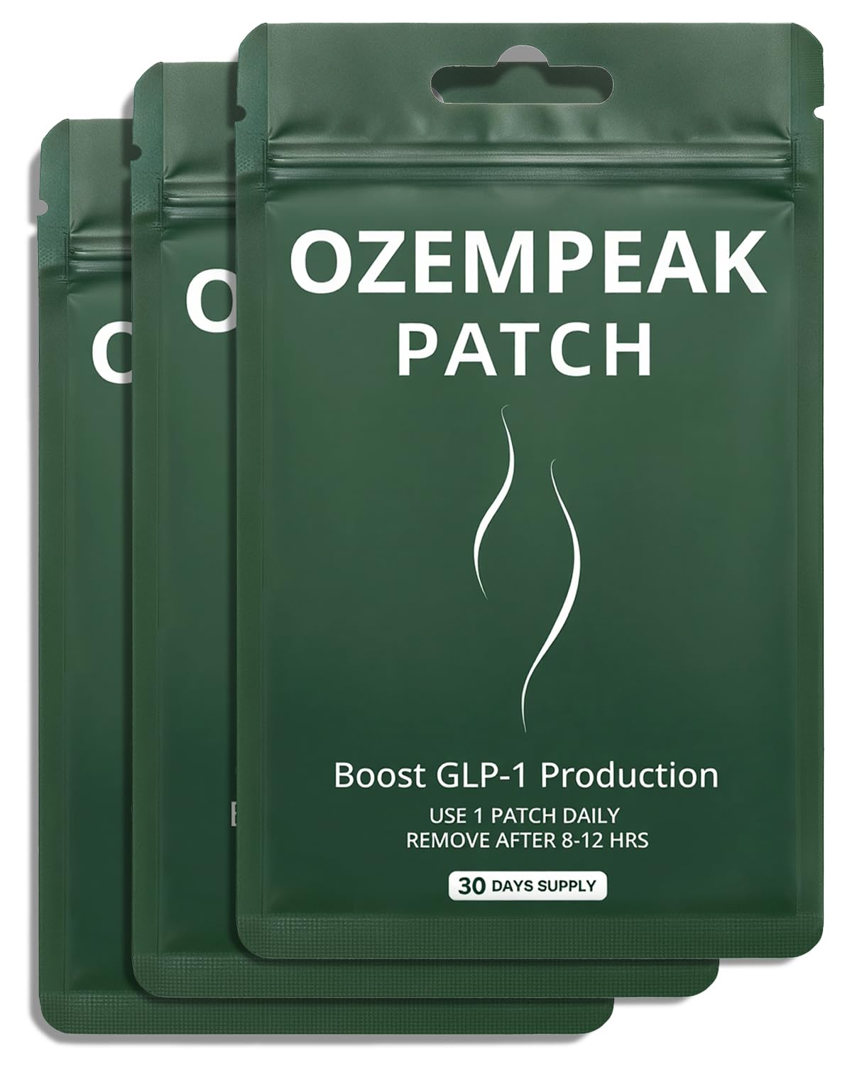 Ozempeak patch berberine-glp1 pack front view, convenient daily wear