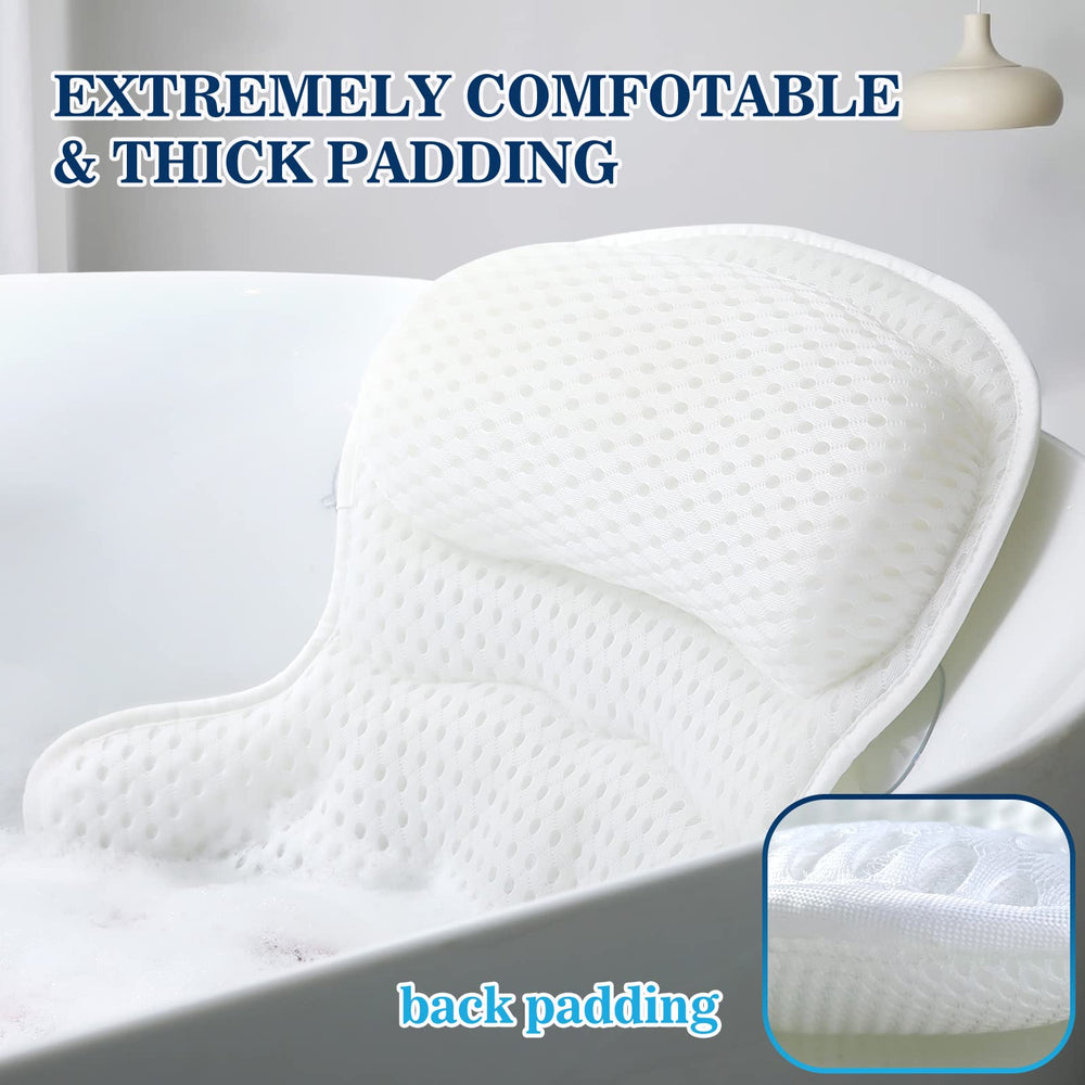Ozyalo bath pillow with non-slip suction cups ensures stable tub relaxation