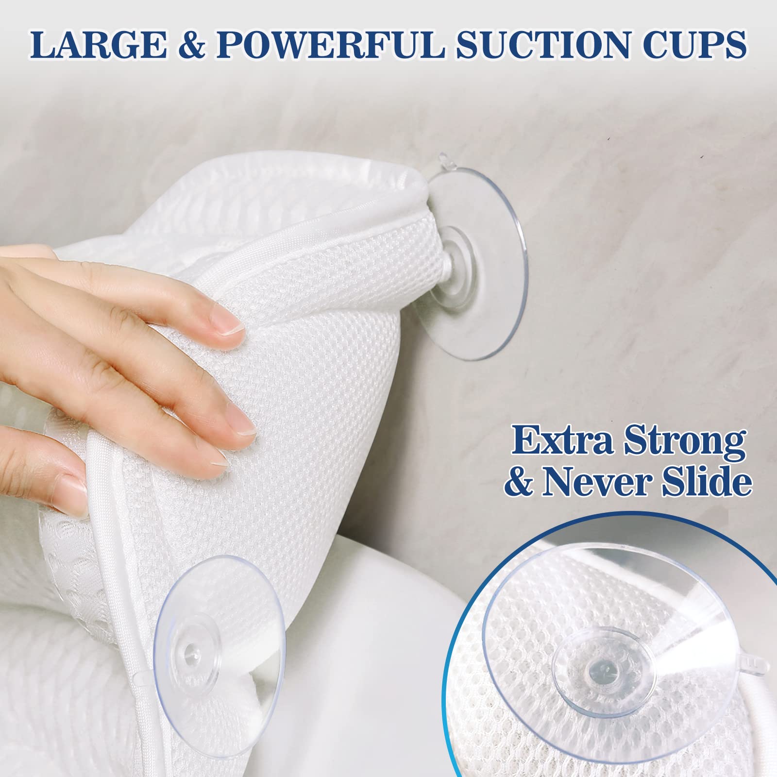 Ozyalo universal fit bath pillow fits most tubs for versatile spa-like comfort