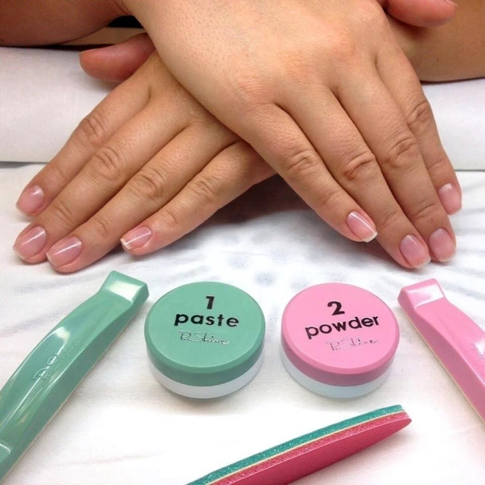 P-Shine Japanese Manicure Kit glass-like finish delivers long-lasting natural shine.