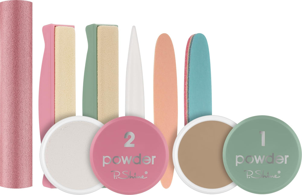 P-Shine Japanese Manicure Kit nail-care setup for salon-grade results at home.