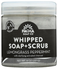 Pacha Soap exfoliante espumoso con hierba limón para exfoliar la piel.