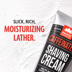Pacific Shaving Company caffeinated shaving cream spearmint cooling scent refreshes skin