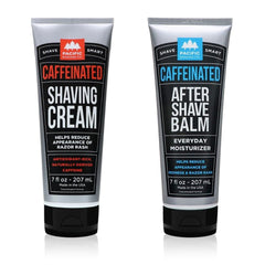 Pacific Shaving Company caffeinated shaving cream bottle showing energizing lather.