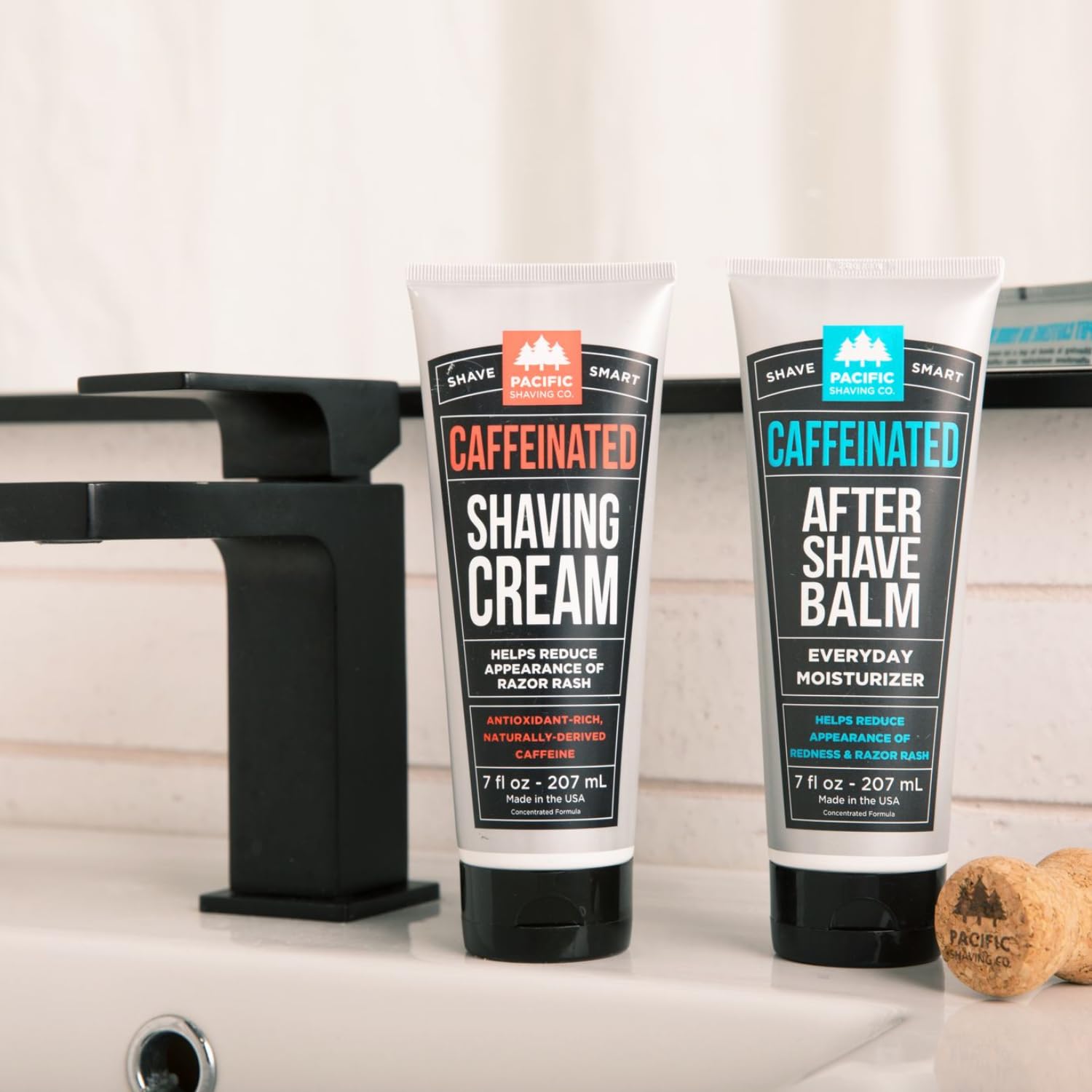 Pacific Shaving Company caffeinated shaving cream foam texture for beard prep.