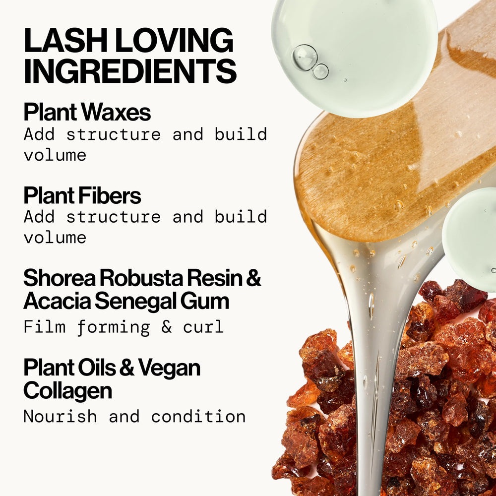 Pacifica Activist Curling Mascara plant fibers boost volume and length on lashes.