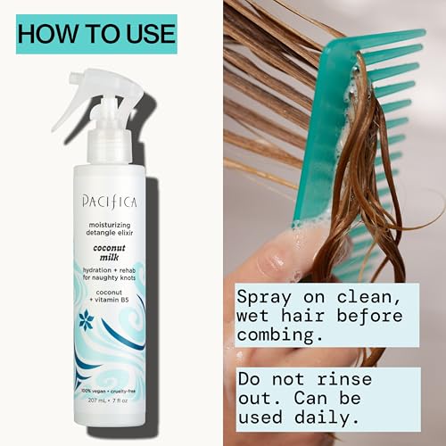 Pacifica Coconut Milk Hair Detangler Spray ingredients coconut milk and pro vitamin B5