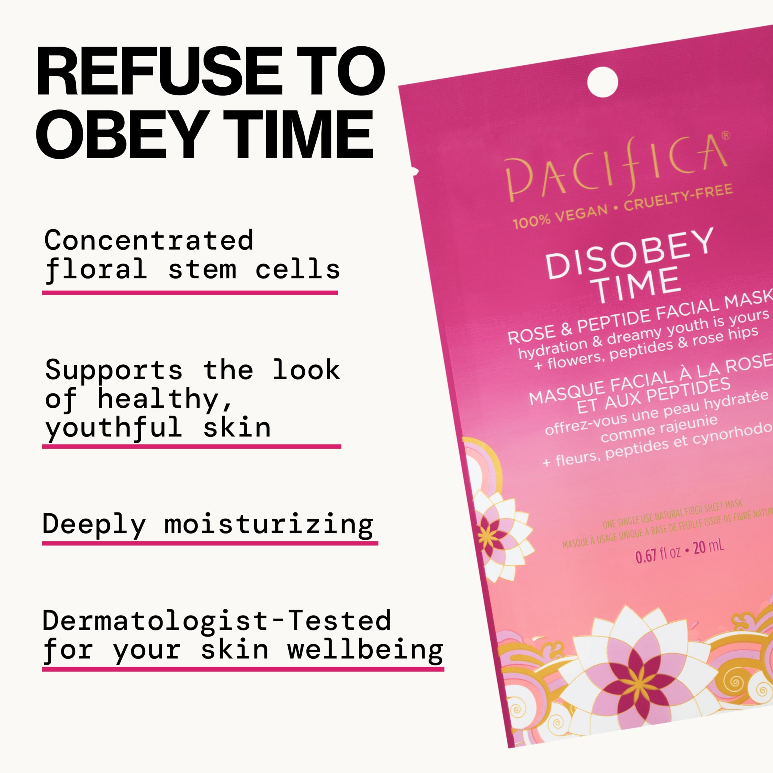 Pacifica Disobey Time 100% cotton sheet provides comfortable, hydrating coverage