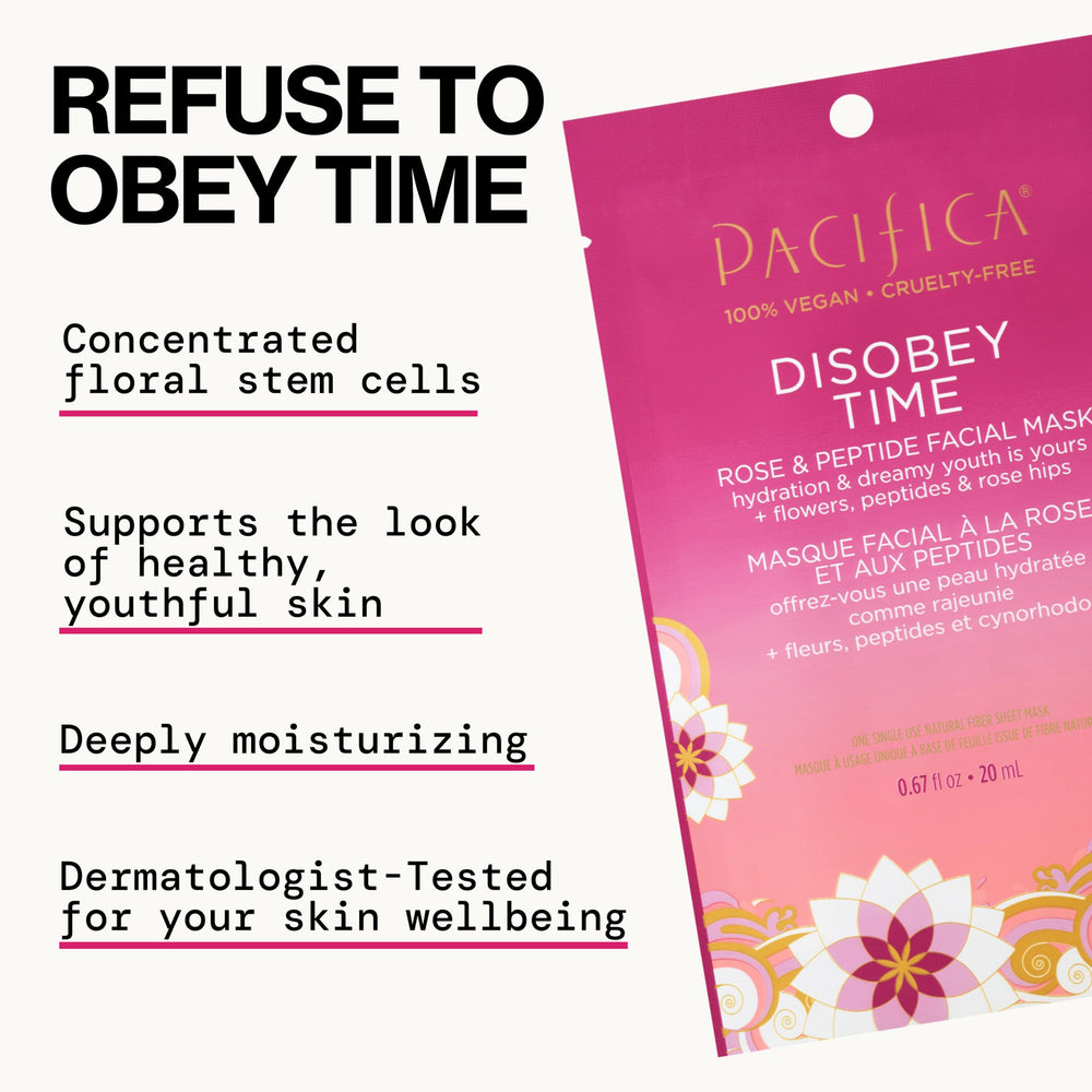 Pacifica Disobey Time 100% cotton sheet provides comfortable, hydrating coverage