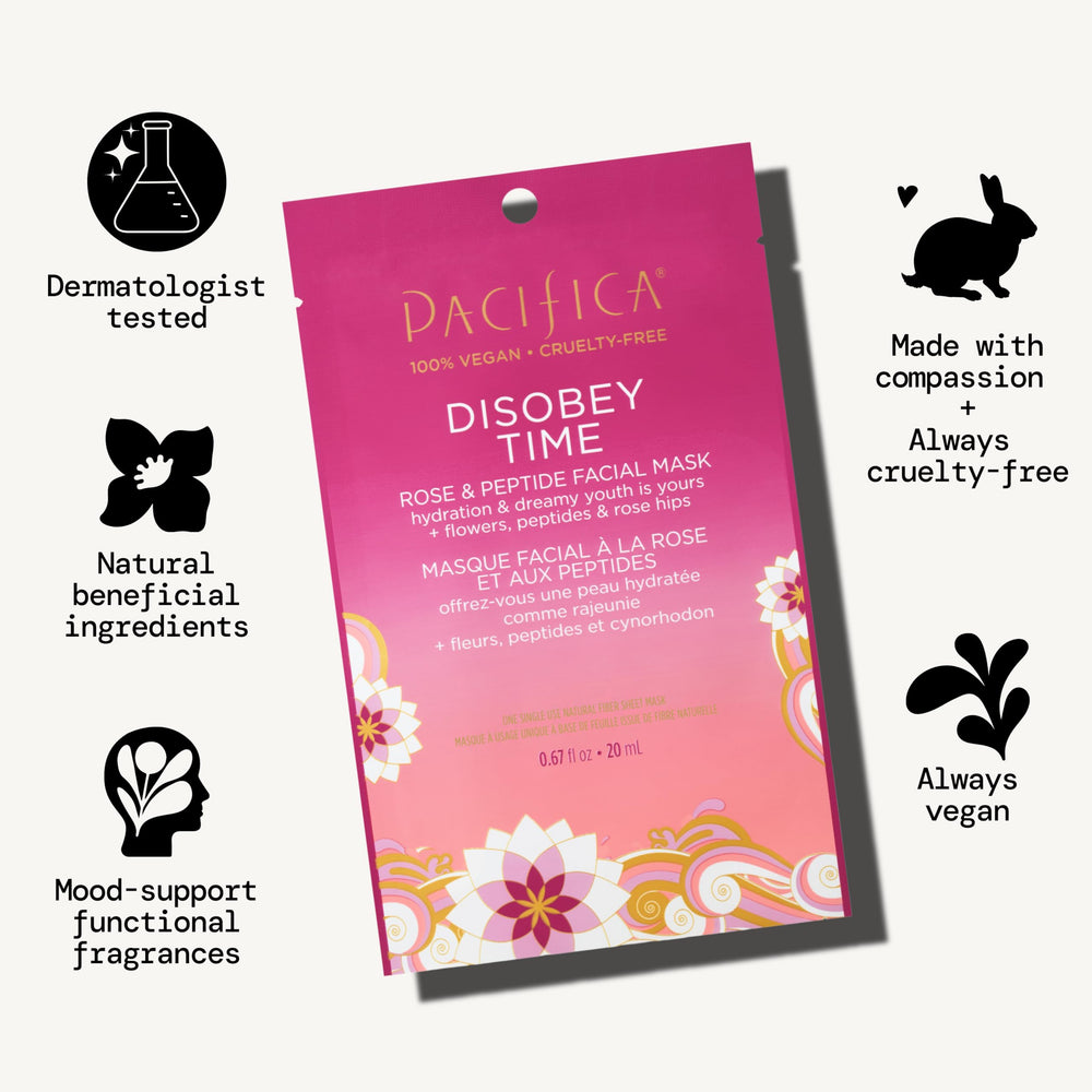 Pacifica Disobey Time vegan cruelty-free commitment you can trust
